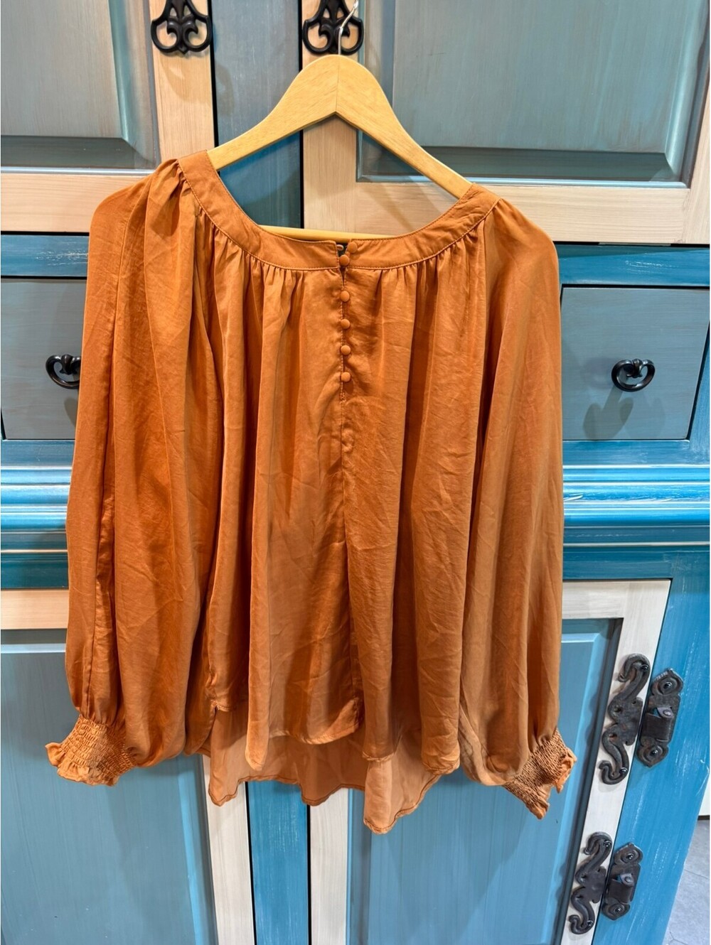 Umgee Rust Copper Off-Shoulder Peasant Style